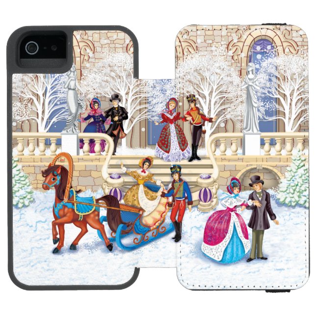Winter walk incipio iPhone wallet case (Folio Open)