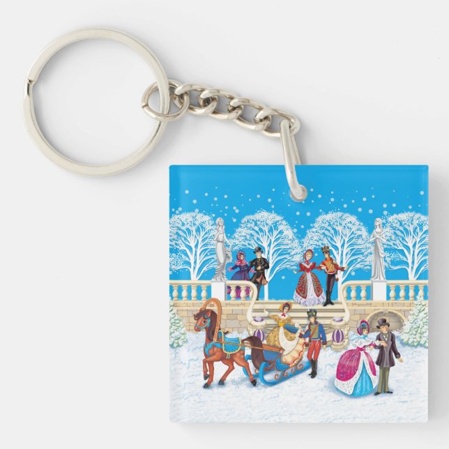 Winter walk key ring (Front)