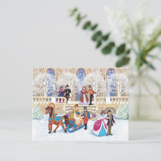 Winter walk postcard