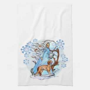 Winter Walk Tea Towel