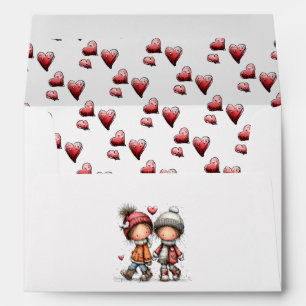 Winter Walk Valentine  Envelope