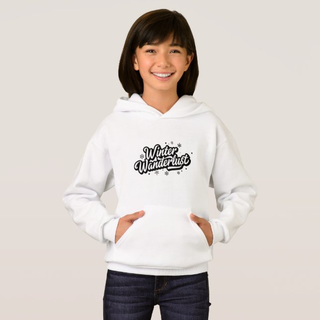 winter wanderlust typography Hoodie (Front Full)