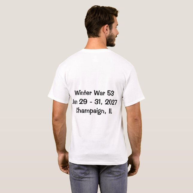 Winter War Snowflake & Shield T-Shirt (Back Full)
