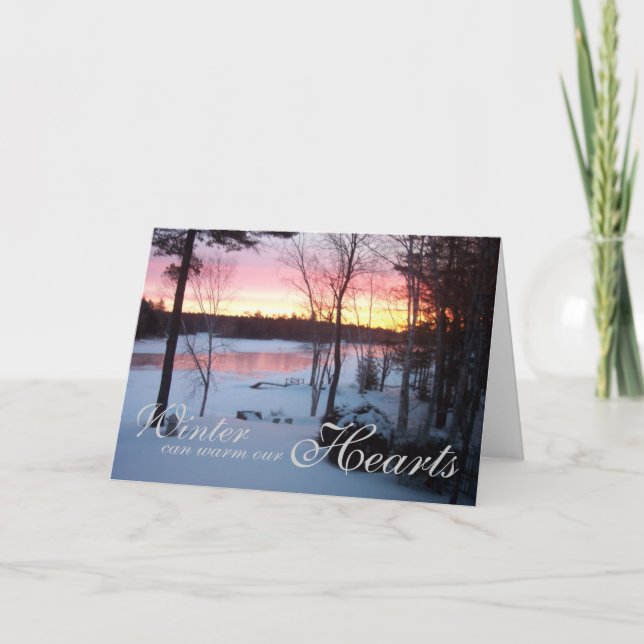 Winter warms our Hearts Card (Front)