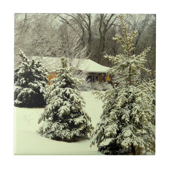 Winter Warmth Ceramic Tile (Front)