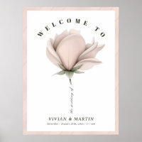 Winter warmth Single Big Floral Wedding Welcome