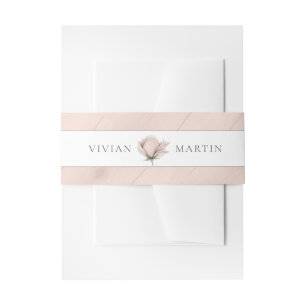 Winter warmth Single Floral Classic  Invitation Belly Band