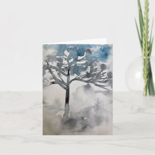 Winter watercolor card