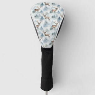 Winter Watercolor Forest Deer (5) Golf Head Cover