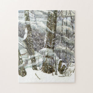 Winter Watercolor painting Jigsaw Puzzle