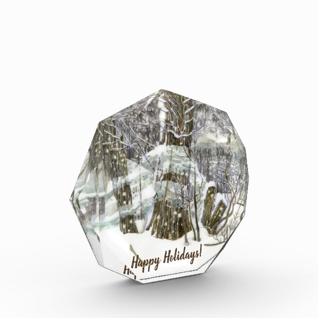 Winter Watercolor Photo Block (Left)