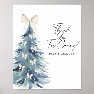 Winter watercolor \ Thank you for coming Poster