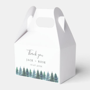 Winter Watercolor Wedding Favour Box