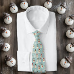 Winter Watercolor Whimsical Snowman Tie<br><div class="desc">Brighten up your winter wardrobe with this adorable necktie, featuring cheerful watercolor snowmen and delicate snowflakes on a soft light blue background. This tie brings a playful and cosy vibe to any outfit, making it perfect for holiday parties, family gatherings, or any festive occasion where a touch of whimsy is...</div>