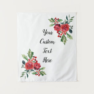 Winter Wedding Backdrop, Reception Photo Booth Tapestry