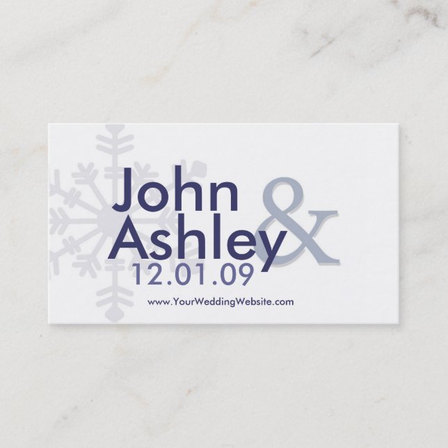 Winter Wedding business card (Front)