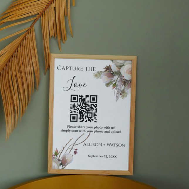 Winter wedding Capture love QR code wedding photo  Poster (Creator Uploaded)
