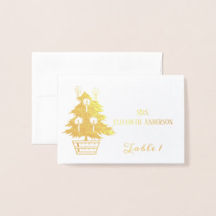 Winter Wedding Christmas Party Tree Place Card