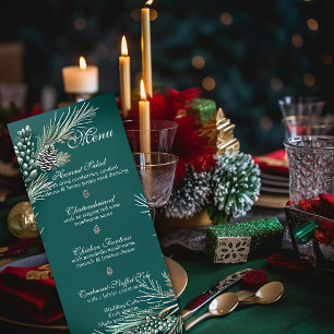 Winter Wedding Christmas Pinecones  Menu