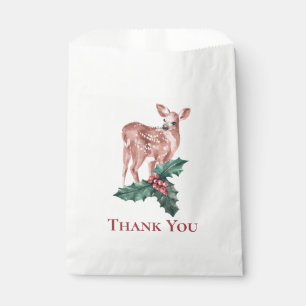 Winter Wedding Christmas Reindeer Deer Country Favour Bag