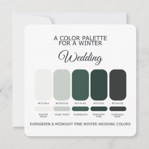 Winter Wedding Color Palette 2026 Card