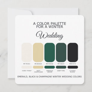 Winter Wedding Colour Palette 2026 Card