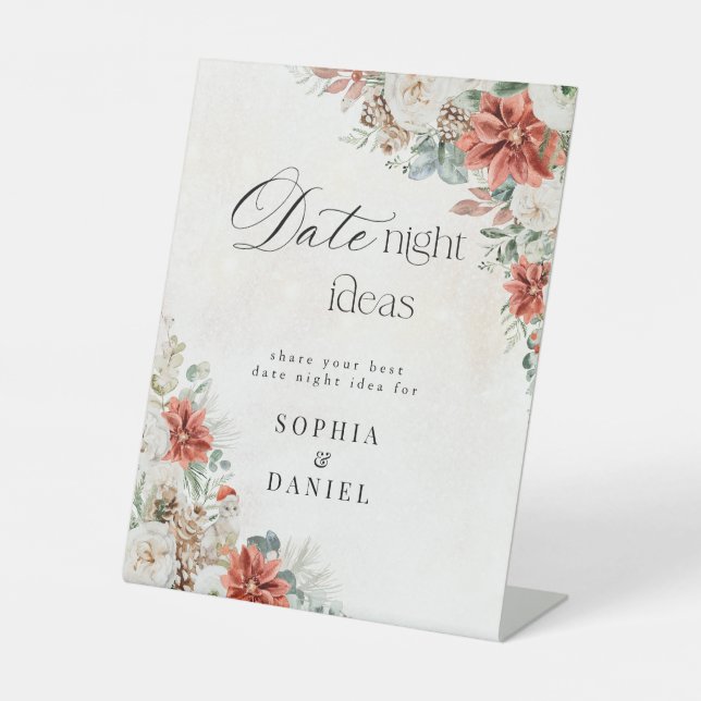 Winter Wedding Date Night Idea Sign (Front)