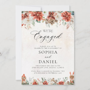 Winter Wedding Engagement Party Invitation