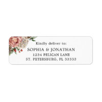 Winter Wedding Floral RSVP Response Mailing