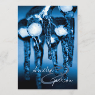 Winter Wedding Icicles Wedding Invitations