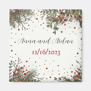 Winter Wedding Inspirivity Elegant Modern Magnet