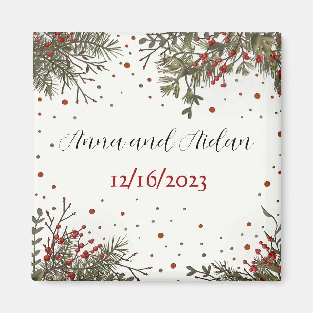 Winter Wedding Inspirivity Elegant Modern Magnet (Front)
