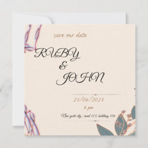 winter wedding invitation