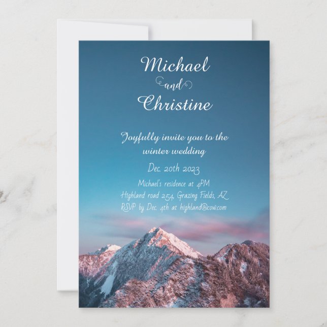 Winter wedding invitation (Front)