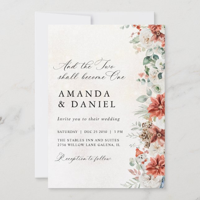 Winter Wedding Invitation (Front)