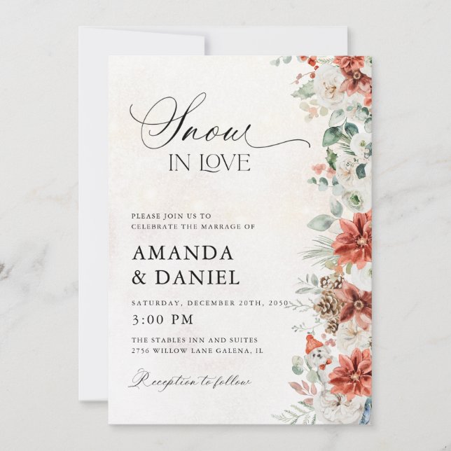 Winter Wedding Invitation (Front)