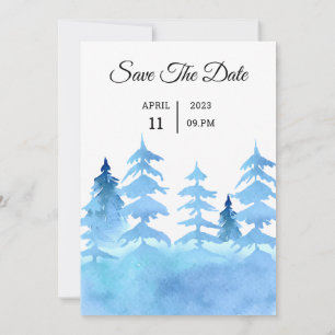 Winter Wedding Invitation Card After Party 