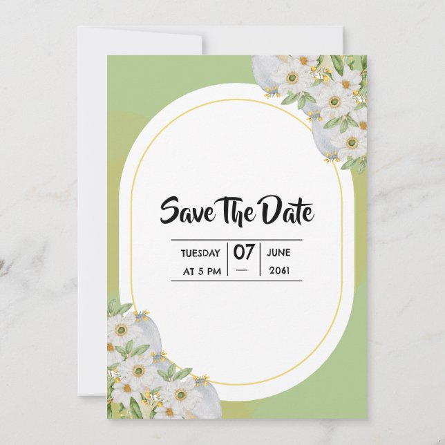 Winter Wedding Invitation Card Colour Vector Desig (Back)