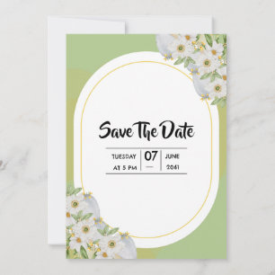 Winter Wedding Invitation Card Colour Vector Desig