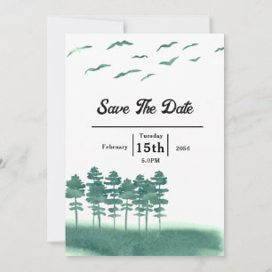 Winter Wedding invitation card template
