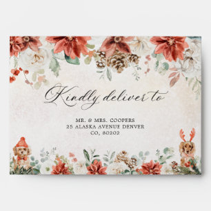Winter Wedding Invitation Envelope
