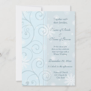 Winter Wedding Invitation Photo Cards