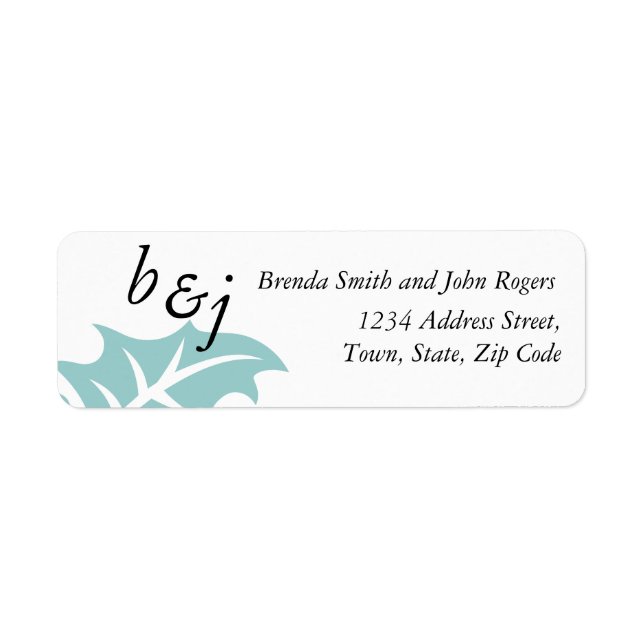 Winter Wedding Invitation Return Address Labels (Front)