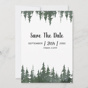 Winter Wedding Invitations Handmade Card