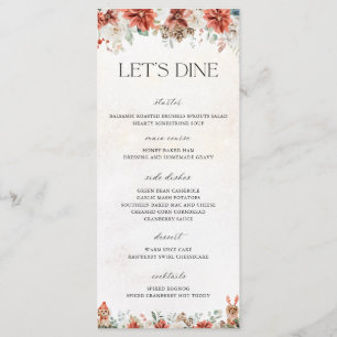 Winter Wedding Menu