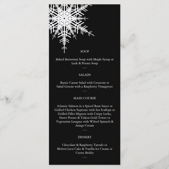 Winter Wedding Menu (Front)