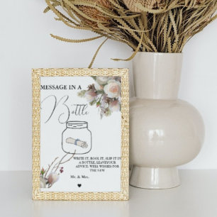 Winter Wedding Message in a bottle guestbook sign 