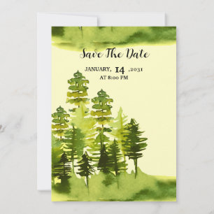 Winter wedding mountain Merry Party invitation Car