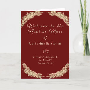 Winter Wedding Nuptial Mass with Photo  Program