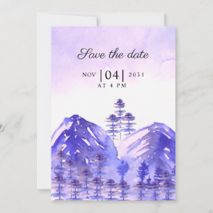 Winter Wedding Party Invitation Card Template